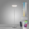 Paul Neuhaus Q-ETIENNE Floor Lamp LED brushed steel, 1-light source, Remote control