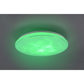 Reality TILION Ceiling Light LED white, 2-light sources, Remote control, Colour changer