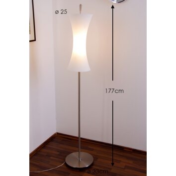 Ideallux ELICA PT1 floor lamp matt nickel, 1-light source
