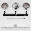 Koyoto  Ceiling Light glass 25 cm chrome, clear, Smoke-coloured, 3-light sources