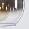 Koyoto  Pendant Light glass 25 cm chrome, clear, Smoke-coloured, 2-light sources