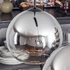 Koyoto  Pendant Light glass 25 cm chrome, clear, Smoke-coloured, 2-light sources
