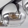Koyoto  Ceiling Light glass 30 cm clear, Smoke-coloured, 3-light sources