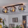 Koyoto  Ceiling Light glass 30 cm clear, Smoke-coloured, 3-light sources