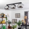 Koyoto  Ceiling Light glass 30 cm clear, Smoke-coloured, 3-light sources