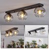 Koyoto  Pendant Light glass 15 cm clear, Smoke-coloured, 3-light sources