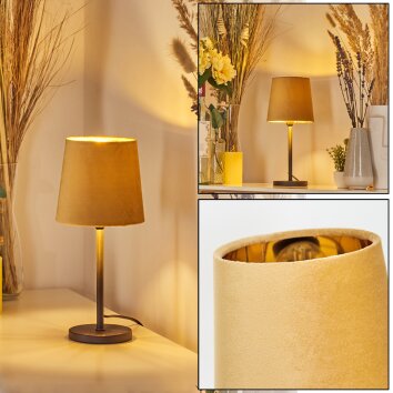 Frandina Table lamp yellow, gold, 1-light source