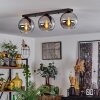 Koyoto  Ceiling Light glass 20 cm chrome, clear, Smoke-coloured, 3-light sources