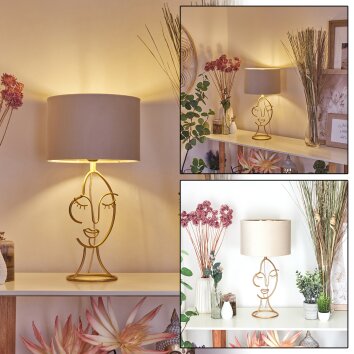 Burgueiros Table lamp gold, 1-light source