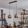 Koyoto  Pendant Light glass 25 cm chrome, Smoke-coloured, 2-light sources