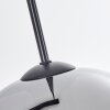 Koyoto  Pendant Light glass 25 cm chrome, Smoke-coloured, 2-light sources