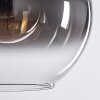 Koyoto  Pendant Light glass 30 cm clear, Smoke-coloured, 2-light sources