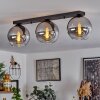 Koyoto  Ceiling Light glass 20 cm clear, Smoke-coloured, 3-light sources