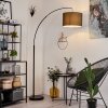 Gualdim Floor Lamp black, 1-light source, Fabric lampshade