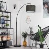 Gualdim Floor Lamp black, 1-light source, Fabric lampshade