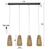 Solca Pendant Light black, 4-light sources