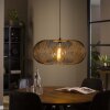 Agueda pendant luminaire dark brown, matt nickel, black, 1-light source