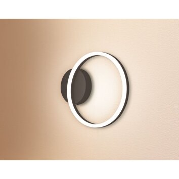 Fabas Luce Giotto Wall Light LED black, 1-light source