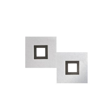 Grossmann KARREE Wall Light LED aluminium, black, 2-light sources