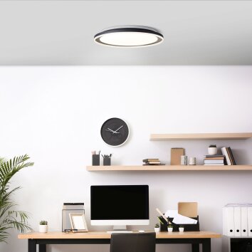 Brilliant Pederson Ceiling Light LED black, white, 1-light source, Remote control