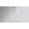 Basis-Leuchten GENUA Pendant Light LED aluminium, 4-light sources