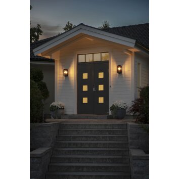 Konstsmide Carpi Outdoor Wall Light brass, black, 1-light source