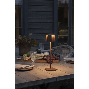 Konstsmide Nice Table lamp LED rust-coloured, 5-light sources