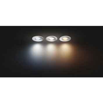 Philips Hue Adore recessed light LED aluminium, 3-light sources, Remote control