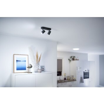 Philips WiZ IMAGEO Ceiling Light LED black, 2-light sources, Colour changer