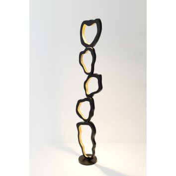 Holländer INFERNALE standard luminaires LED brown, gold, black, 5-light sources