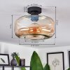Pedreles Ceiling Light Amber, 1-light source