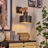 Chabian Wall Light brown, Wood like finish, black, 1-light source