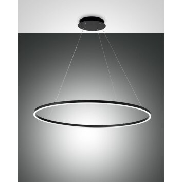 Fabas Luce Giotto Pendant Light LED black, 1-light source