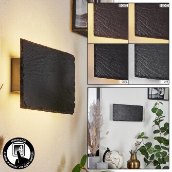 Guadramil Wall Light LED black, 1-light source