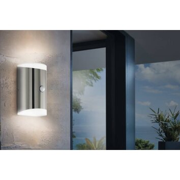 Eglo CARPINERA Outdoor Wall Light LED stainless steel, 2-light sources, Motion sensor