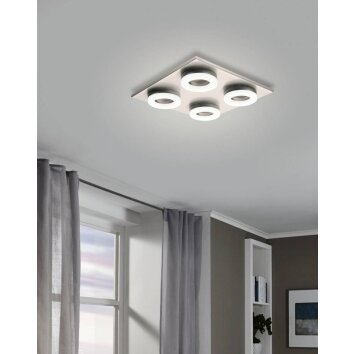 Eglo PALENA Ceiling Light LED matt nickel, 4-light sources