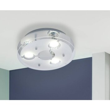 Eglo CABI Ceiling Light LED chrome, 3-light sources