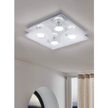 Eglo CABI Ceiling Light LED chrome, 4-light sources