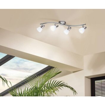 Eglo DAKAR Ceiling Light LED chrome, matt nickel, 4-light sources