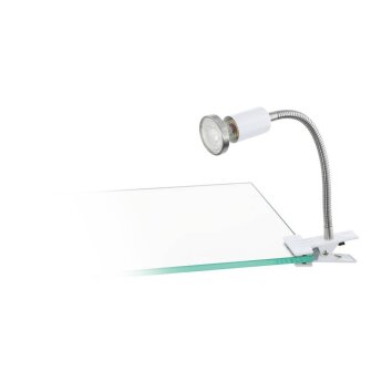 Eglo LITOS clamp-on light LED matt nickel, white, 1-light source
