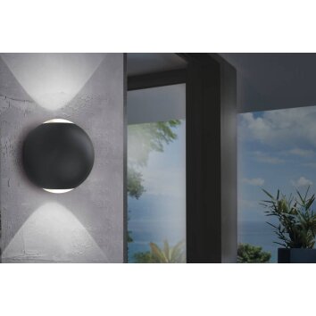 Eglo ABUGO Outdoor Wall Light LED black, 2-light sources