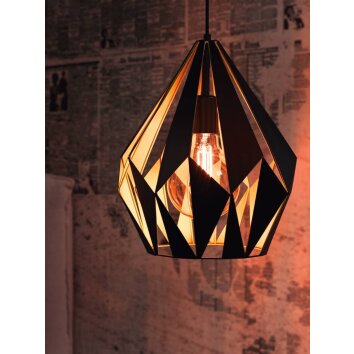 Eglo CARLTON Pendant Light yellow, black, 1-light source