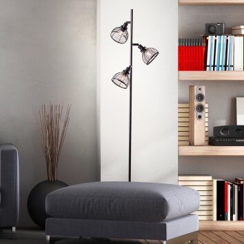 Brilliant Avia Floor Lamp Ecru, black, 3-light sources
