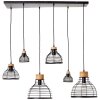 Brilliant Avia Pendant Light Light wood, black, 6-light sources