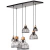 Brilliant Avia Pendant Light Light wood, black, 6-light sources
