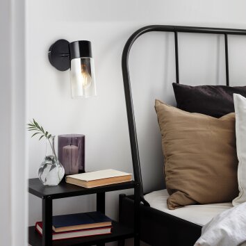 Brilliant Alia Wall Light black, 1-light source