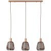 Brilliant Wallace Pendant Light Mocha, 3-light sources