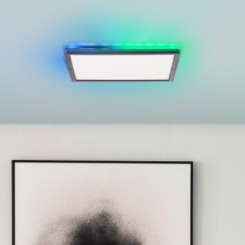 Brilliant Saltery Ceiling Light LED white, 1-light source, Remote control, Colour changer