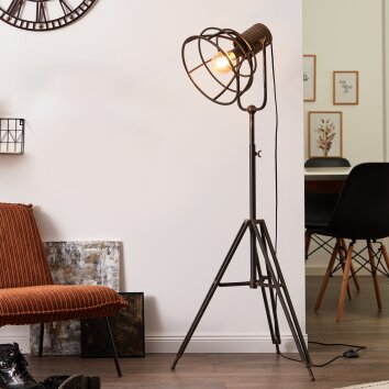 Brilliant Reece Floor Lamp copper, black, 1-light source