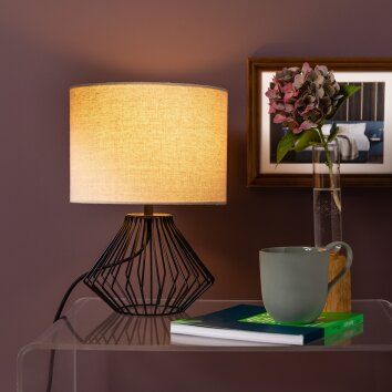 Brilliant Melfort Table lamp black, 1-light source